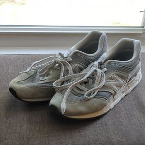 New Balance Gray and White Sneakers